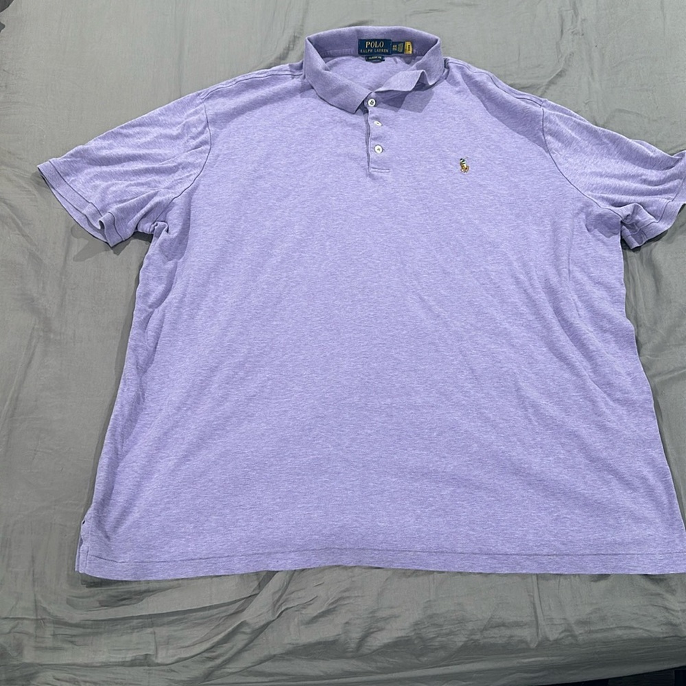 Men polo Ralph Lauren light purple XXL